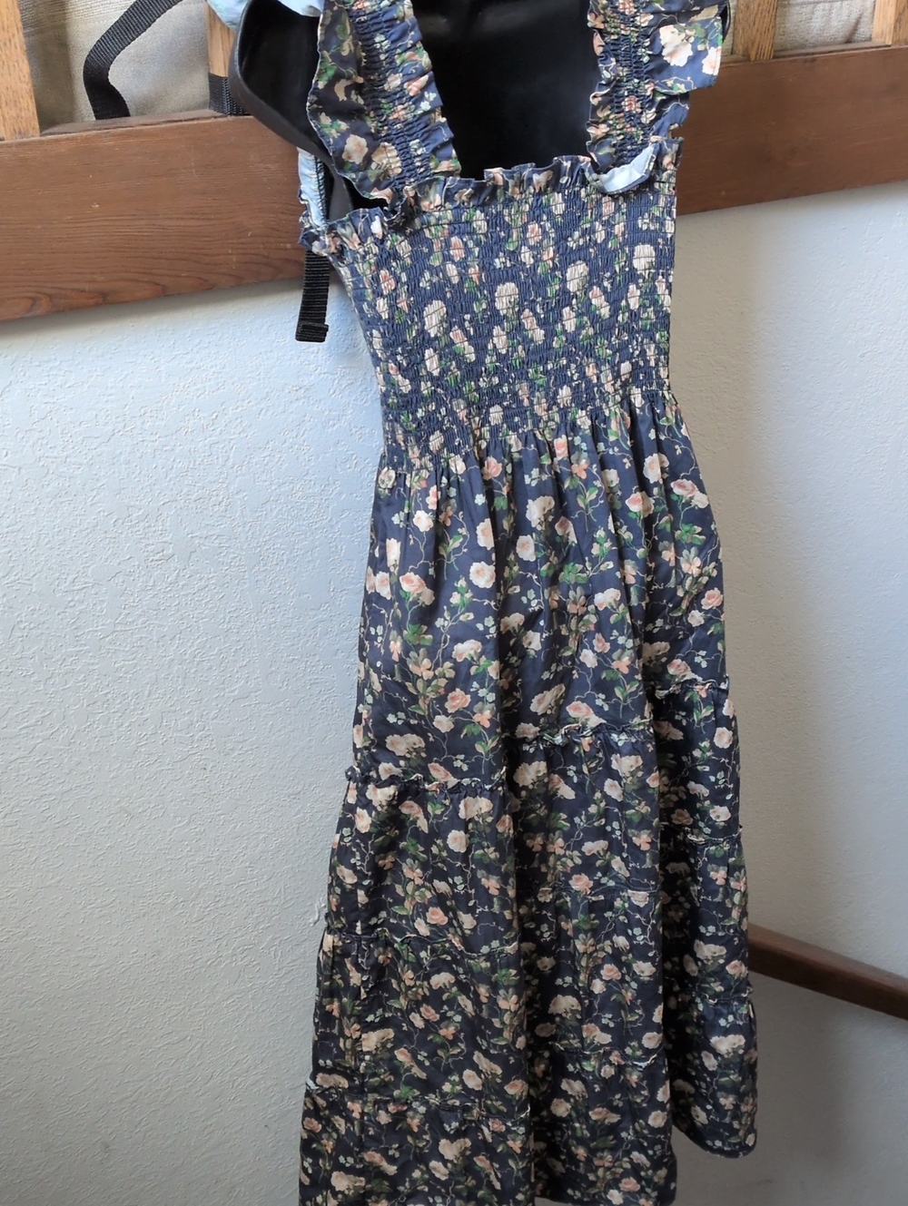 ✨ Hill House Home Ellie Nap Dress In Navy Bluebonnet Floral Size S - Picture 5 of 8